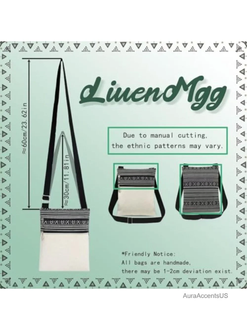 Polyester Crossbody Bag with Adjustable Strap
